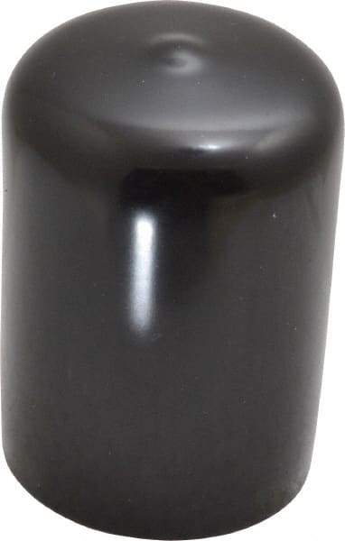 Caplugs - 1-1/16" ID, Stretchable Cap - 1-1/2" Long, Vinyl, Black - Americas Industrial Supply