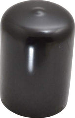 Caplugs - 1-1/16" ID, Stretchable Cap - 1-1/2" Long, Vinyl, Black - Americas Industrial Supply