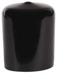 Caplugs - 1-1/4" ID, Stretchable Cap - 1-1/2" Long, Vinyl, Black - Americas Industrial Supply