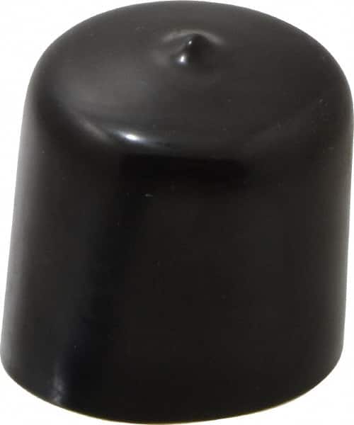 Caplugs - 1-3/8" ID, Stretchable Cap - 1-1/2" Long, Vinyl, Black - Americas Industrial Supply