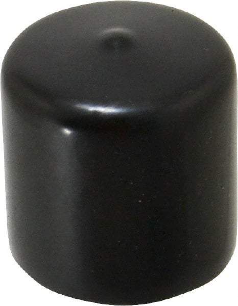 Caplugs - 1-1/2" ID, Stretchable Cap - 1-1/2" Long, Vinyl, Black - Americas Industrial Supply