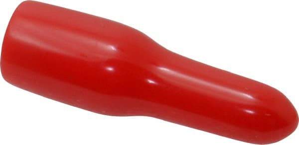 Caplugs - 1/4" ID, Pull-Tab Cap - Vinyl, Red - Americas Industrial Supply