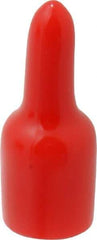 Caplugs - 3/8" ID, Pull-Tab Cap - Vinyl, Red - Americas Industrial Supply