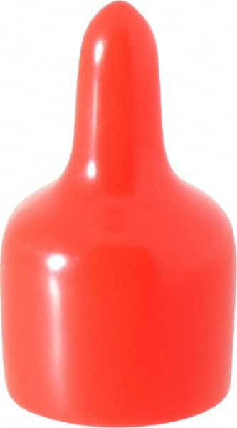 Caplugs - 5/8" ID, Pull-Tab Cap - Vinyl, Red - Americas Industrial Supply