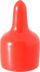 Caplugs - 5/8" ID, Pull-Tab Cap - Vinyl, Red - Americas Industrial Supply