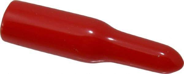 Caplugs - 1/4" ID, Pull-Tab Cap - Vinyl, Red - Americas Industrial Supply