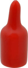 Caplugs - 1/2" ID, Pull-Tab Cap - Vinyl, Red - Americas Industrial Supply