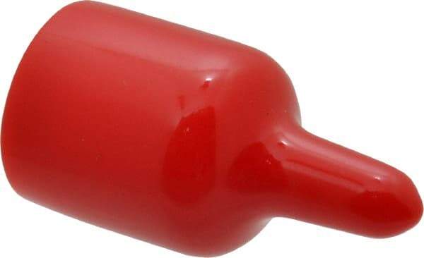 Caplugs - 5/8" ID, Pull-Tab Cap - Vinyl, Red - Americas Industrial Supply