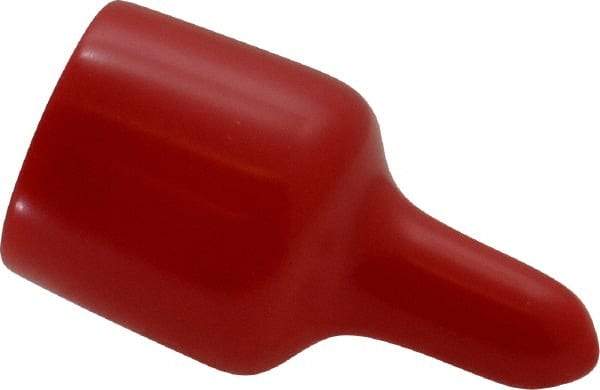 Caplugs - 3/4" ID, Pull-Tab Cap - Vinyl, Red - Americas Industrial Supply