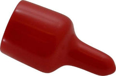 Caplugs - 3/4" ID, Pull-Tab Cap - Vinyl, Red - Americas Industrial Supply