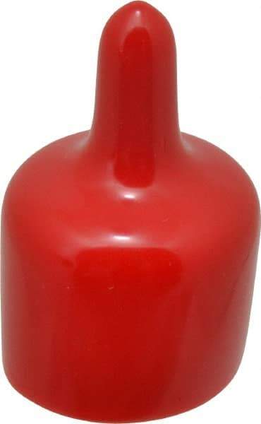 Caplugs - 1" ID, Pull-Tab Cap - Vinyl, Red - Americas Industrial Supply