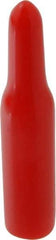 Caplugs - 1/4" ID, Pull-Tab Cap - Vinyl, Red - Americas Industrial Supply