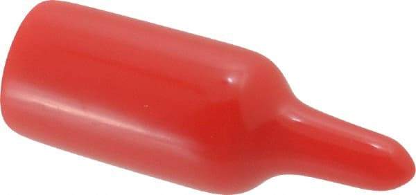Caplugs - 1/2" ID, Pull-Tab Cap - Vinyl, Red - Americas Industrial Supply