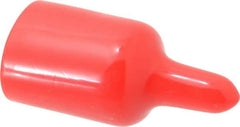 Caplugs - 3/4" ID, Pull-Tab Cap - Vinyl, Red - Americas Industrial Supply