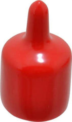 Caplugs - 1" ID, Pull-Tab Cap - Vinyl, Red - Americas Industrial Supply
