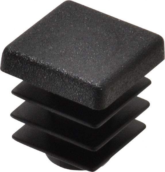Caplugs - Square Head Plug - 1/2" OD, Polyethylene, Black - Americas Industrial Supply