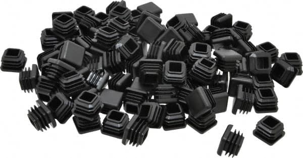 Caplugs - Square Head Plug - 3/4" OD, Polyethylene, Black - Americas Industrial Supply