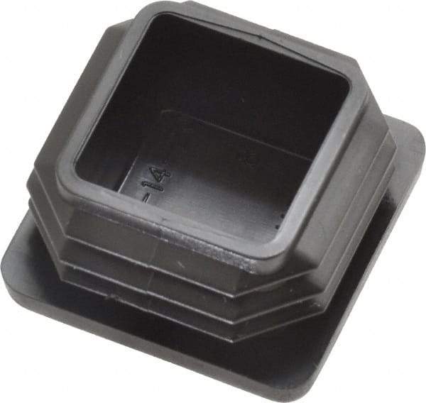Caplugs - Square Head Plug - 1" OD, Polyethylene, Black - Americas Industrial Supply