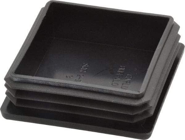 Caplugs - Square Head Plug - 2" OD, Polyethylene, Black - Americas Industrial Supply