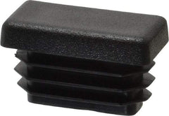 Caplugs - Rectangular Head Plug - 1/2 x 1" OD, 1" Long, Polyethylene, Black - Americas Industrial Supply