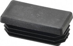 Caplugs - Rectangular Head Plug - 3/4 x 1-1/2" OD, 1" Long, Polyethylene, Black - Americas Industrial Supply
