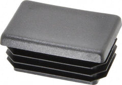 Caplugs - Rectangular Head Plug - 1 x 1-1/2" OD, 1" Long, Polyethylene, Black - Americas Industrial Supply