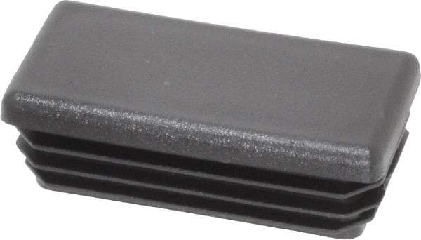 Caplugs - Rectangular Head Plug - 1 x 2" OD, Polyethylene, Black - Americas Industrial Supply