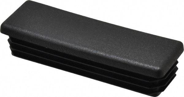 Caplugs - Rectangular Head Plug - 1 x 3" OD, Polyethylene, Black - Americas Industrial Supply