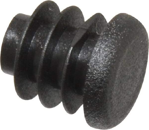 Caplugs - Round Head Plug - 1/2" OD, Polyethylene, Black - Americas Industrial Supply