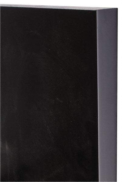 Made in USA - 1" Thick x 12" Wide x 1' Long, Polyurethane Sheet - Black, 80A Hardness - Americas Industrial Supply
