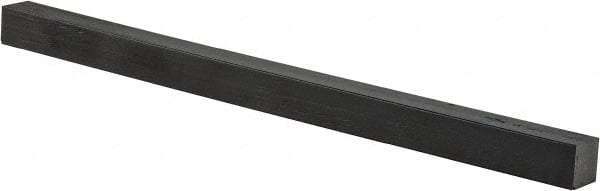 Made in USA - 1 Ft. Long x 3/4 Inch Wide x 3/4 Inch High, Polyurethane, Square Plastic Bar - Black, 80A Hardness, +/- 0.015 Tolerance - Americas Industrial Supply