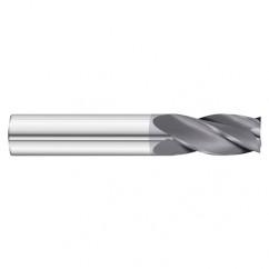 22mm Dia. x 100mm Overall Length 4-Flute Square End Solid Carbide SE End Mill-Round Shank-Center Cut-TiAlN - Americas Industrial Supply