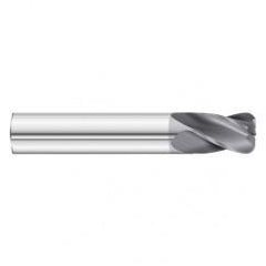 1/4 Dia. x 2 Overall Length 4-Flute .015 C/R Solid Carbide SE End Mill-Round Shank-Center Cut-TiAlN - Americas Industrial Supply