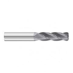 1/4 Dia. x 4 Overall Length 4-Flute .060 C/R Solid Carbide SE End Mill-Round Shank-Center Cut-TiAlN - Americas Industrial Supply