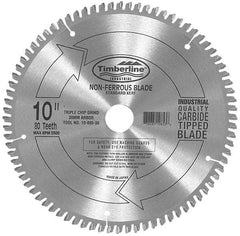 Amana Tool - 10" Diam, 5/8" Arbor Hole Diam, 60 Tooth Wet & Dry Cut Saw Blade - Carbide-Tipped, Chip Free Action, Standard Round Arbor - Americas Industrial Supply