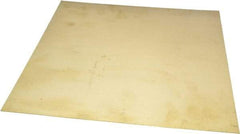 Value Collection - 0.016 Inch Thick x 12 Inch Wide x 12 Inch Long, Brass Sheet - Half Hard Temper, Alloy 260 - Americas Industrial Supply