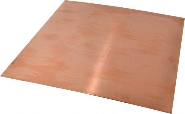 Value Collection - 1/16 Inch Thick x 12 Inch Square, Copper Sheet - Alloy 110 - Americas Industrial Supply