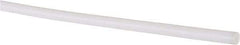 Made in USA - 2' Long, 1/8" Diam, PTFE (Virgin) Plastic Rod - White - Americas Industrial Supply