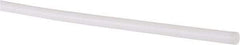 Made in USA - 6' Long, 1/8" Diam, PTFE (Virgin) Plastic Rod - White - Americas Industrial Supply