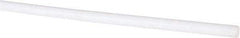 Made in USA - 6' Long, 3/16" Diam, PTFE (Virgin) Plastic Rod - White - Americas Industrial Supply