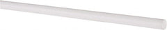 Made in USA - 4' Long, 1/4" Diam, PTFE (Virgin) Plastic Rod - White - Americas Industrial Supply