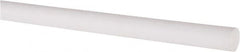 Made in USA - 3' Long, 3/8" Diam, PTFE (Virgin) Plastic Rod - White - Americas Industrial Supply