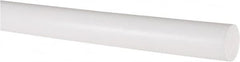 Made in USA - 2' Long, 3/4" Diam, PTFE (Virgin) Plastic Rod - White - Americas Industrial Supply