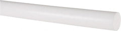 Made in USA - 3' Long, 3/4" Diam, PTFE (Virgin) Plastic Rod - White - Americas Industrial Supply