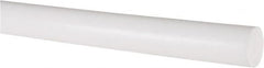 Made in USA - 6' Long, 3/4" Diam, PTFE (Virgin) Plastic Rod - White - Americas Industrial Supply