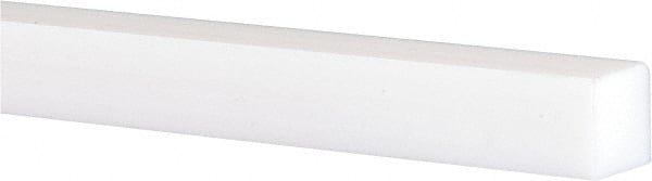 USA Sealing - 4' x 1/4" x 1/4" White PTFE (Virgin) Square Bar - Americas Industrial Supply