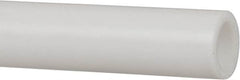 Made in USA - 3/8 Inch Outside Diameter x 5 Ft. Long, Plastic Round Tube - PTFE (Virgin), +/- 0.025 Inch Tolerance - Americas Industrial Supply