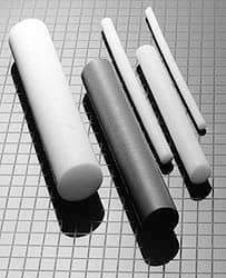 Made in USA - 1' Long, 2" Diam, PTFE (Mechanical Grade) Plastic Rod - +0.015 Tolerance - Americas Industrial Supply