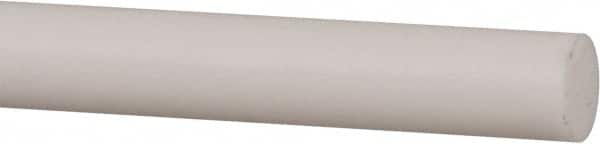 Made in USA - 3' Long, 1/2" Diam, PTFE (Mechanical Grade) Plastic Rod - +0.005 Tolerance - Americas Industrial Supply