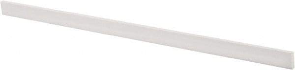 Made in USA - 1 Ft. Long x 1/2 Inch Wide x 1/8 Inch High, Virgin PTFE, Rectangular Plastic Bar - White, +/- 0.060 Tolerance - Americas Industrial Supply